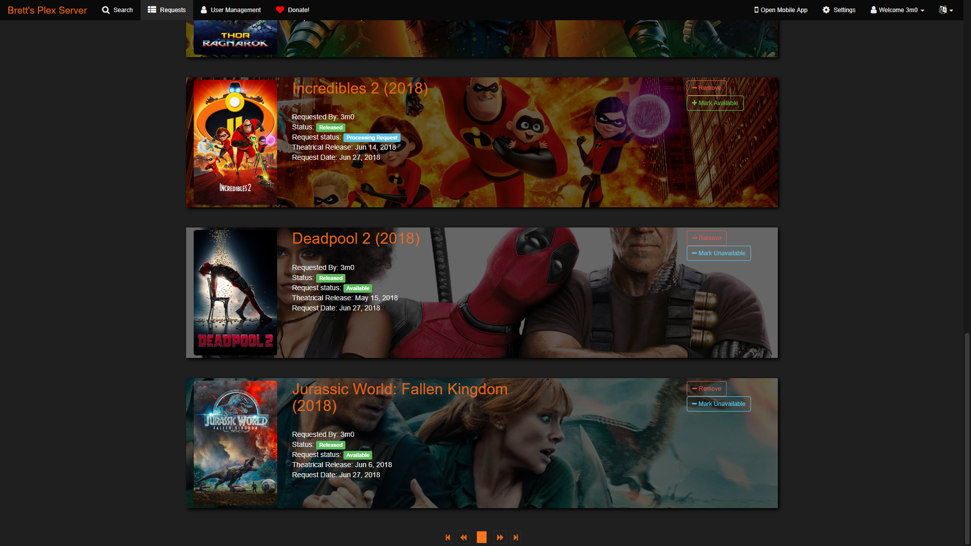 Ombi Screenshot 1